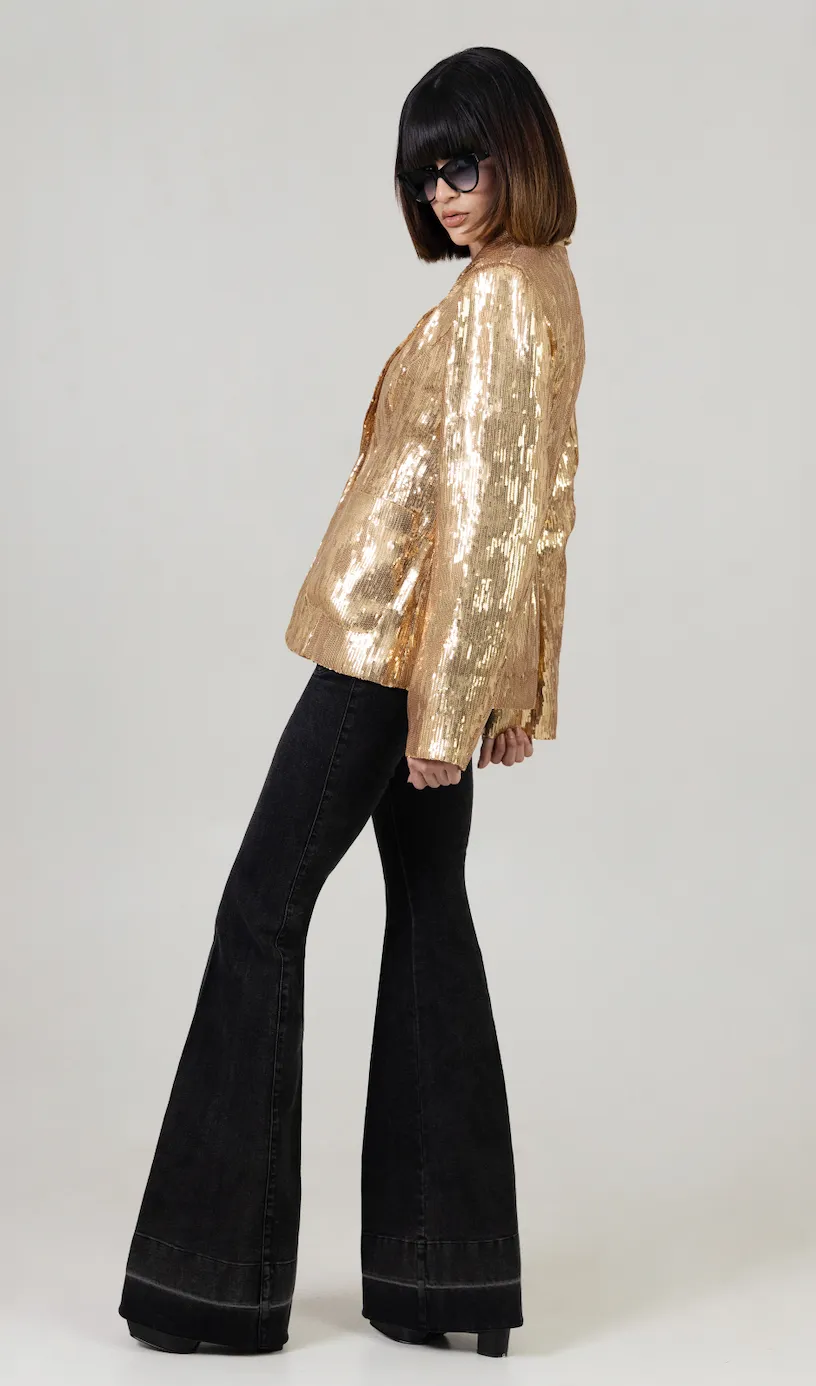 SEQUINS JACKET  GOLD