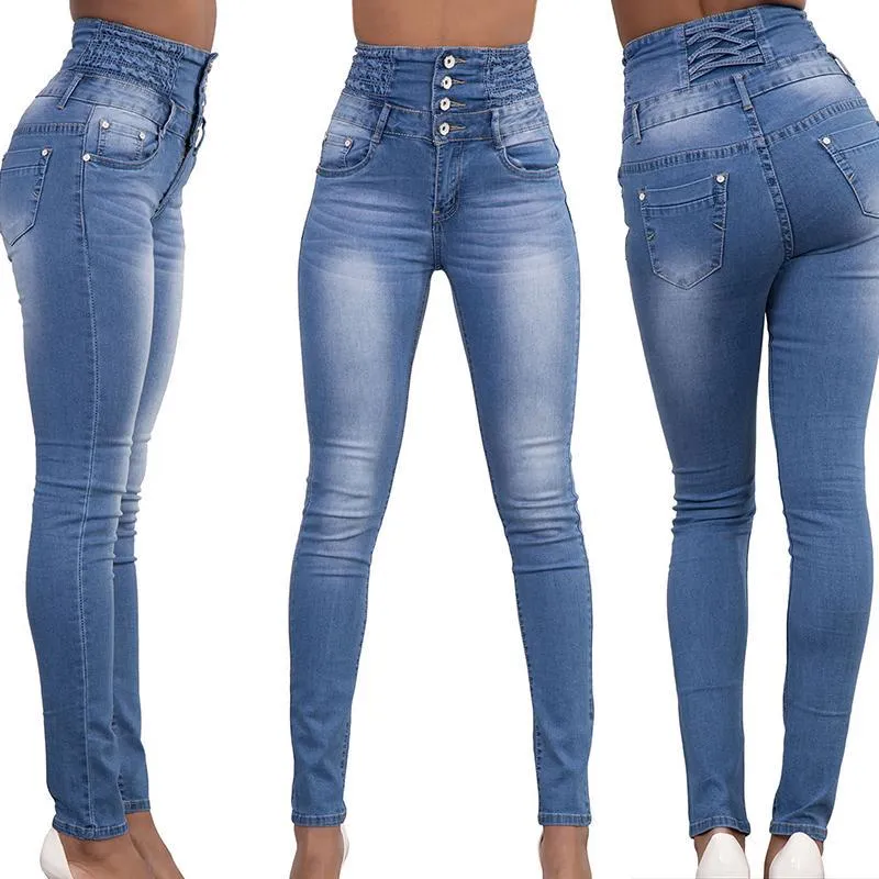 Sexy high-rise slim-fit jeans