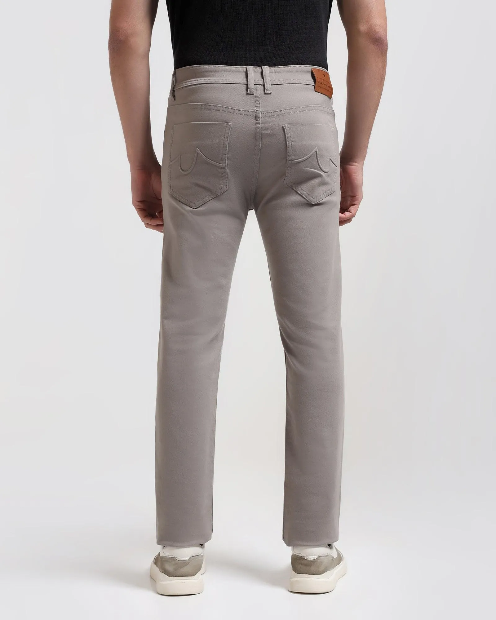 Slim Yonk Fit Grey Textured Jeans - Rene