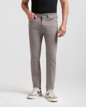 Slim Yonk Fit Grey Textured Jeans - Rene