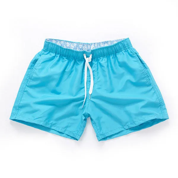 Solid Color Quick Dry Board Shorts