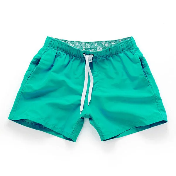 Solid Color Quick Dry Board Shorts