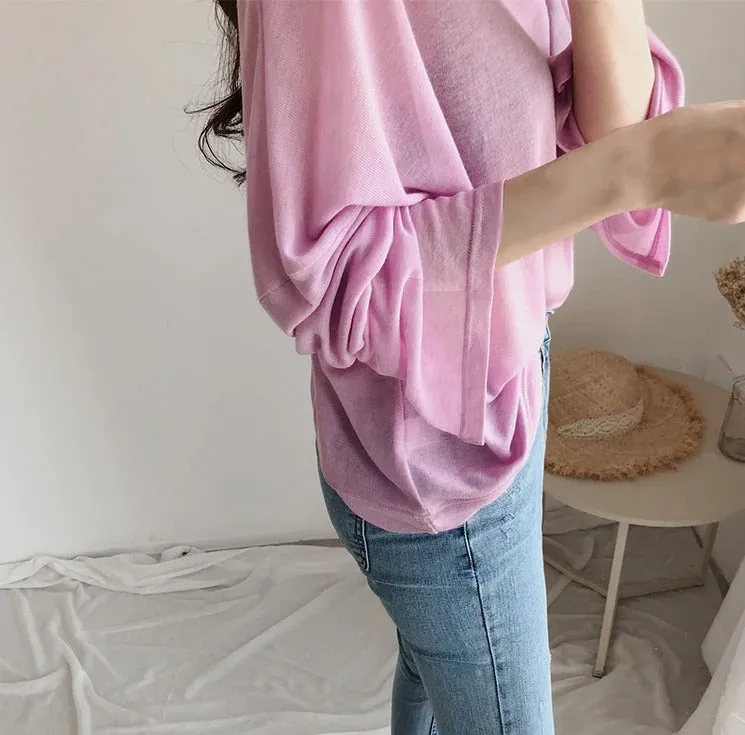 Spring Sexy Elastic Korean Style Skinny Slim Fit Long Sleeve Tops #2129