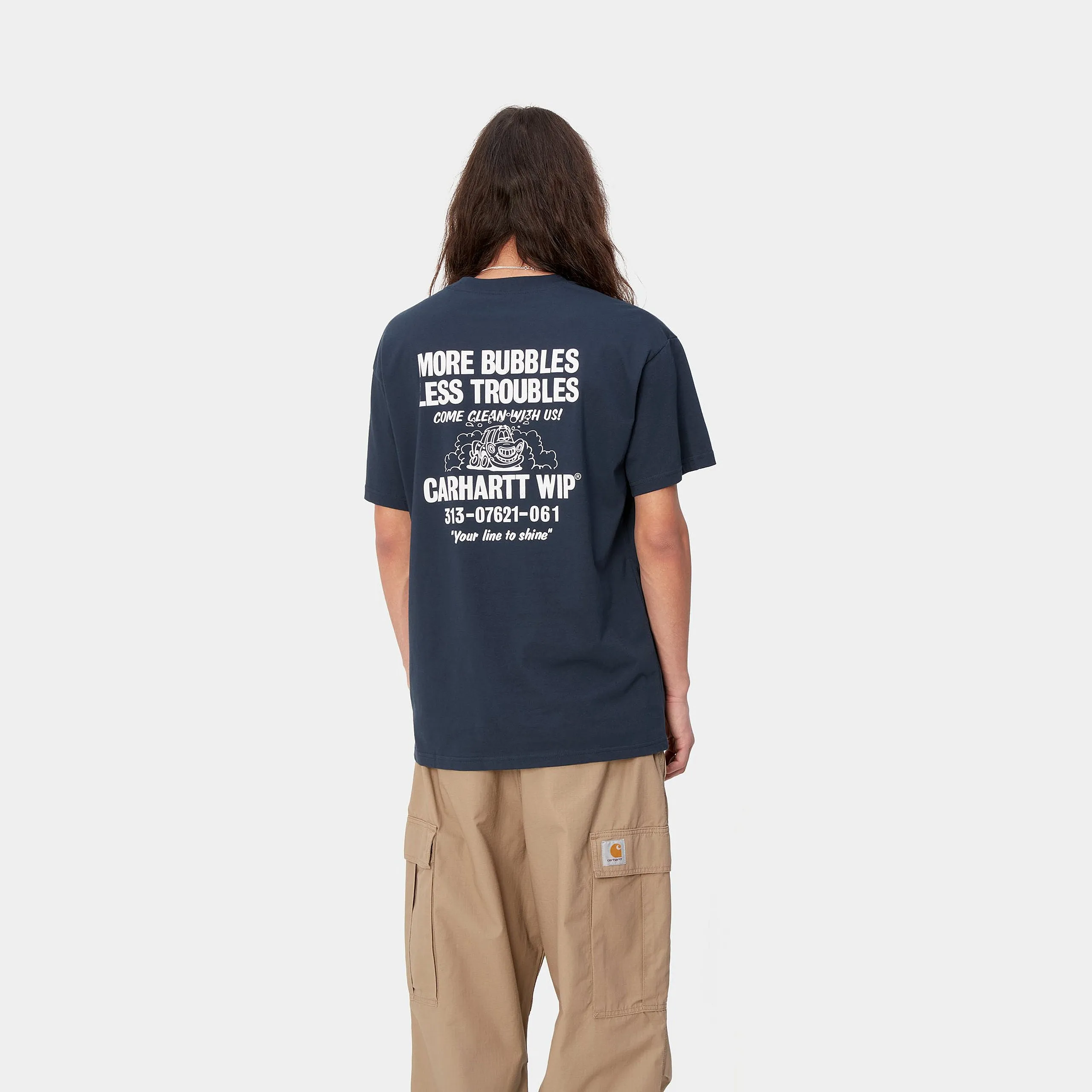 S/S LESS TROUBLES T-SHIRT / CARHARTT WIP / BLUE