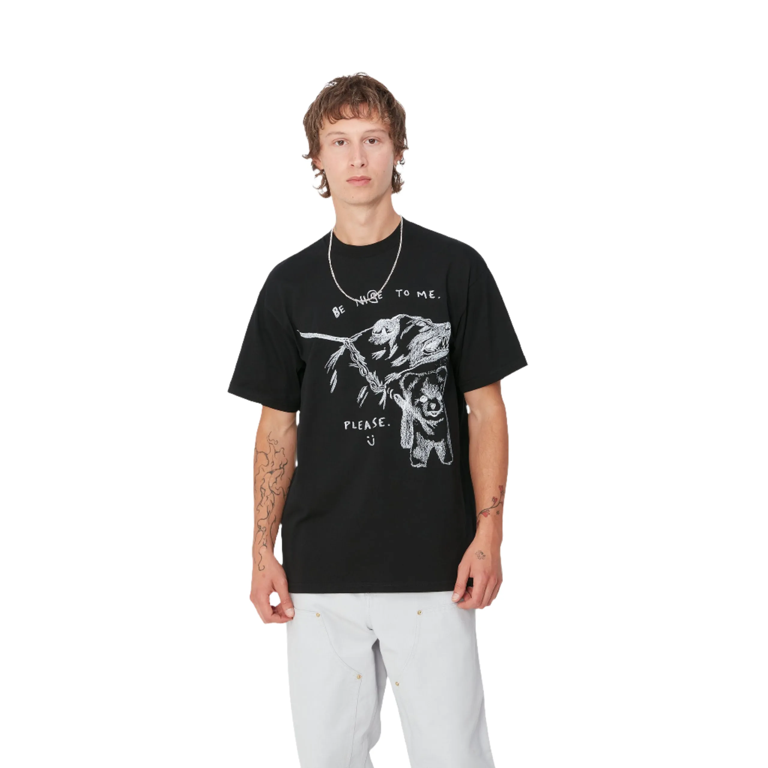 S/S PEPE BE NICE T-SHIRT / CARHARTT WIP / BLACK