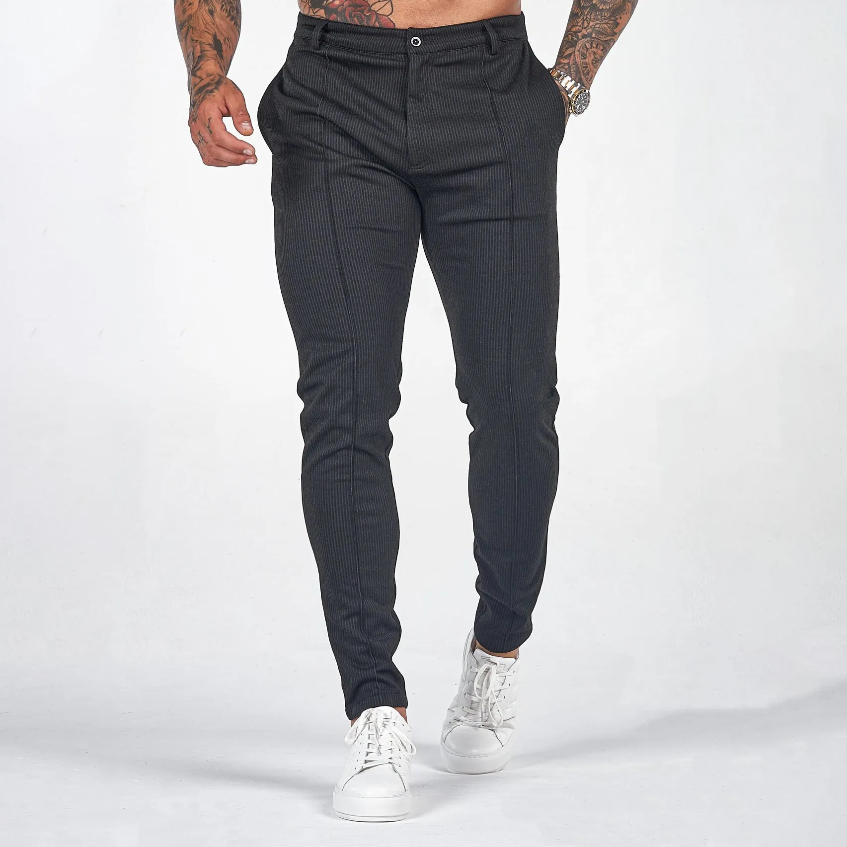 Stylish commuter casual slim fit trousers