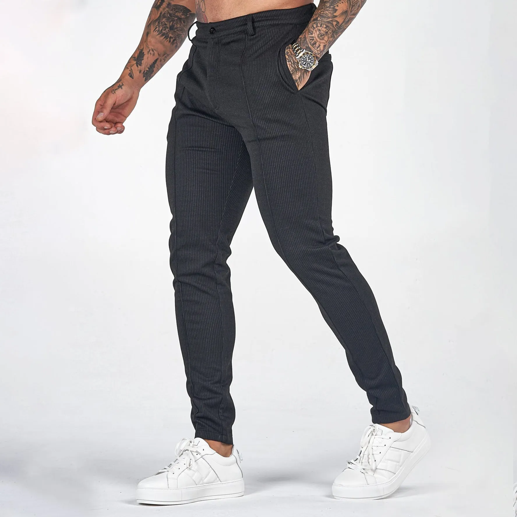 Stylish commuter casual slim fit trousers