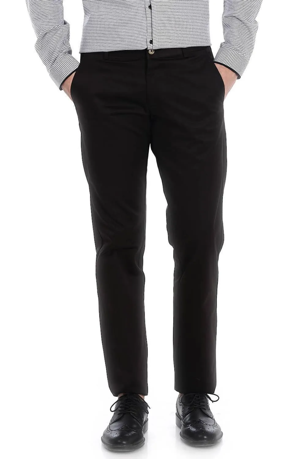 Tapered Fit Satin Trousers