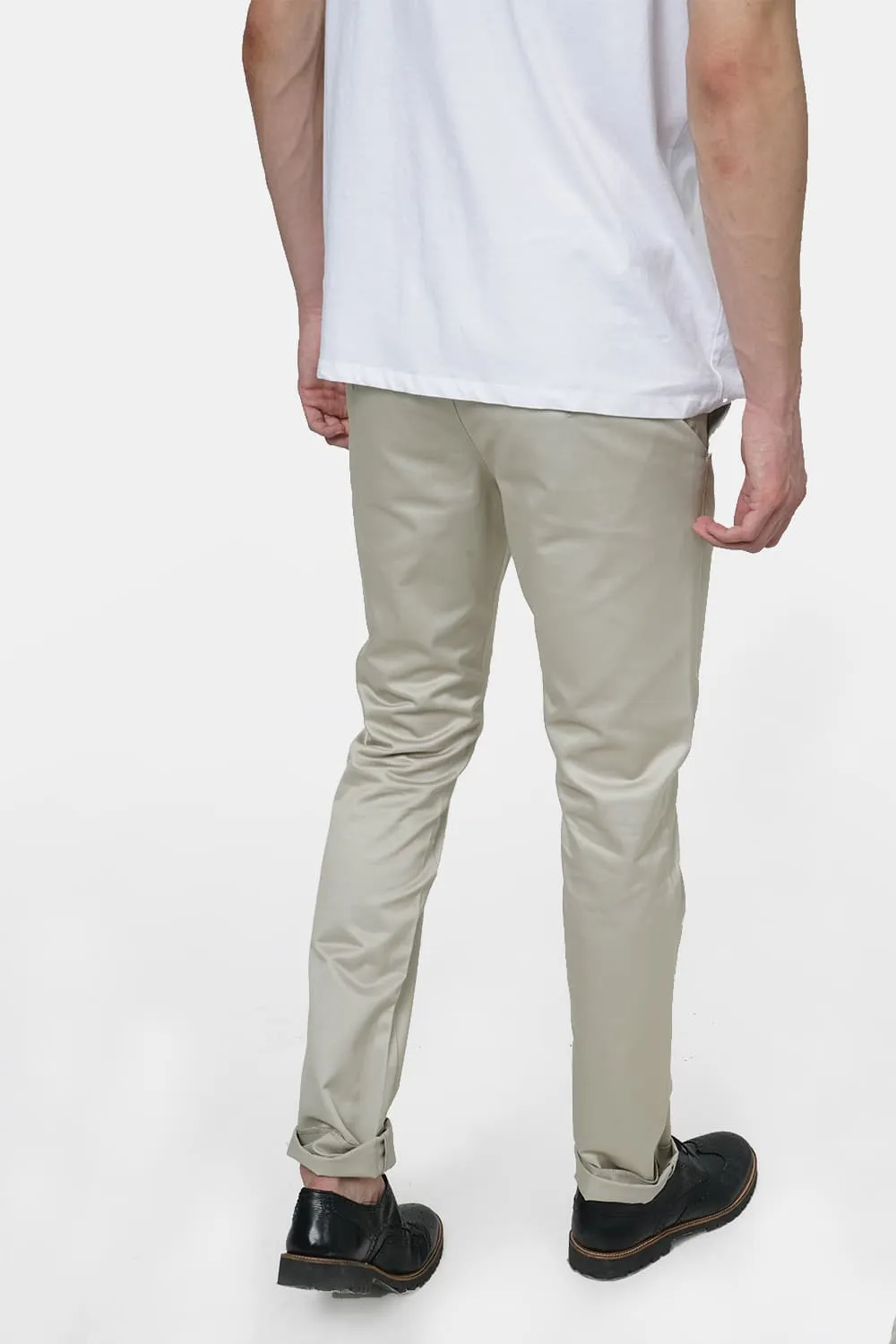 Tapered Fit Satin Trousers