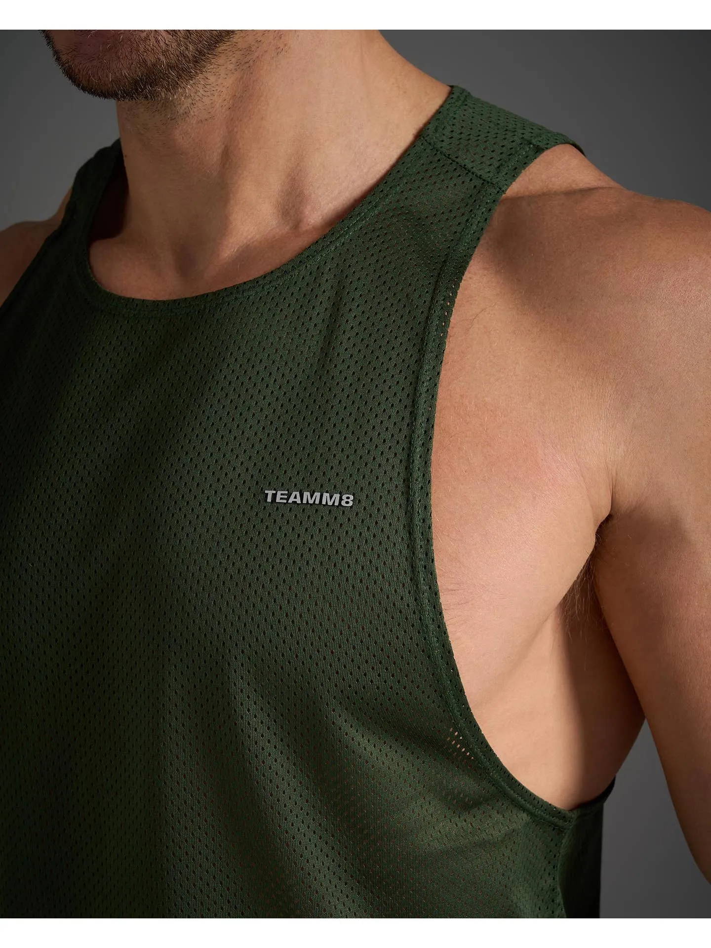 TEAMM8 S.S.C. Mesh Tank - Forest Green