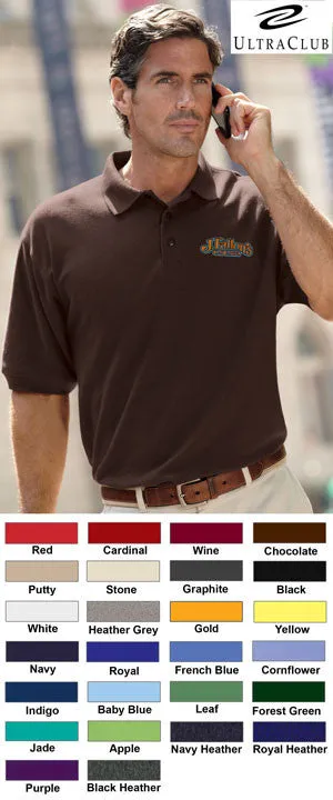 UltraClub Men's Whisper Pique Polo