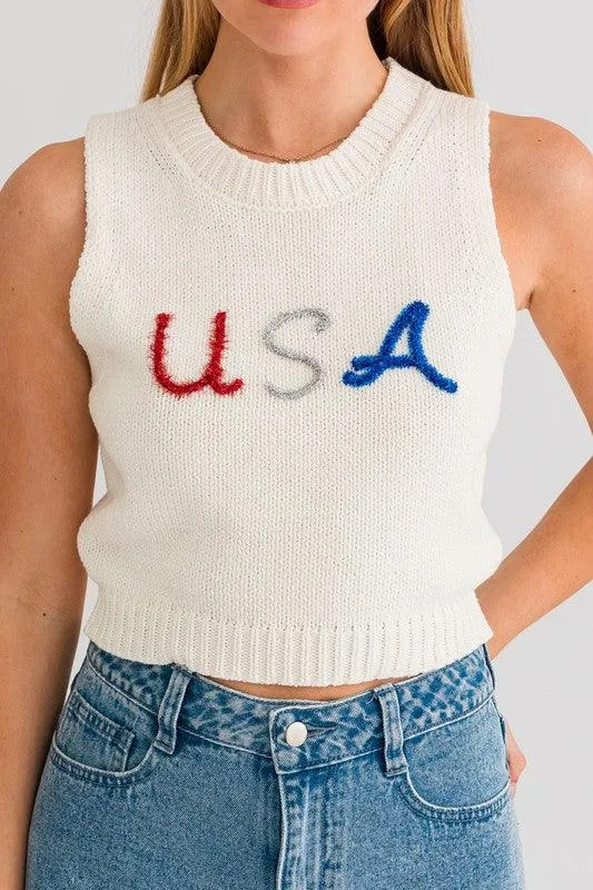 USA Knit Tank Top