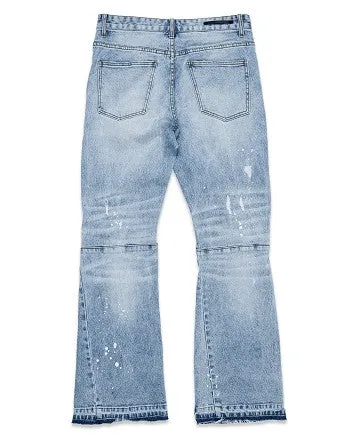 WICHO KNEE DESTROYED SLIM FLARE DENIM